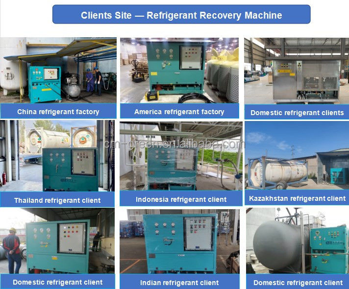 large displacement 25HP refrigerant gas recovery unit ISO tank residual gas transfer charging machine